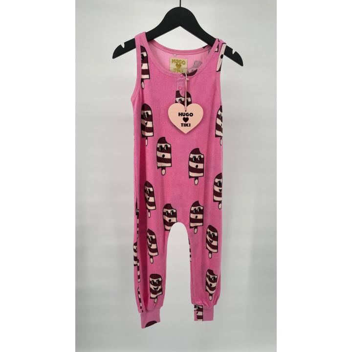 Jumpsuit Mouwloos Roze Ijsjes Maat 104