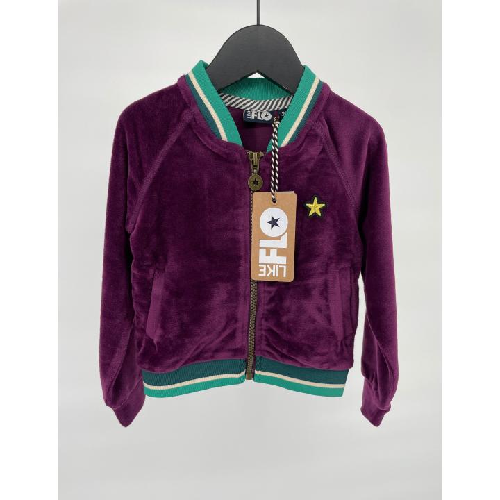 Vest Paars Velours Maat 98