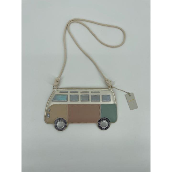 Tasje Camper Bus Pastelkleuren en Glitter