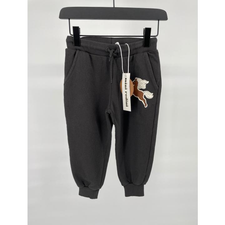 Joggingbroek Zwart Paard Maat 92 / 98