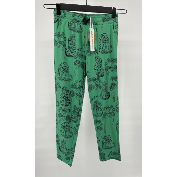 Lange Broek Groen Tijger Print Maat 140 / 146