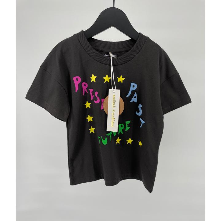 T-shirt Zwart Past Present Future Maat 104 / 110