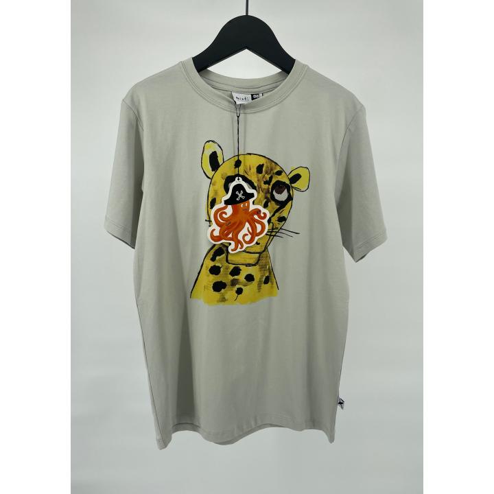 T-shirt Lichtgroen met Cheetah Maat 146