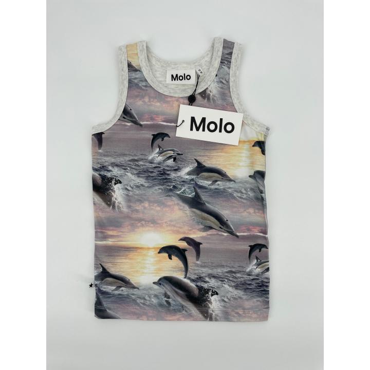 Tanktop Beige Dolfijnen Maat 92 / 98