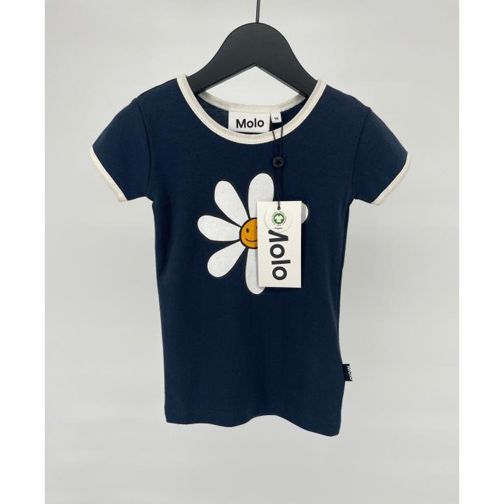 T-shirt Donkerblauw Madelief Maat 98