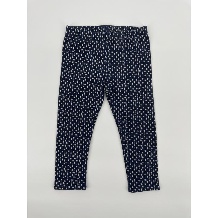 Legging Donkerblauw Beige Stippen Maat 86