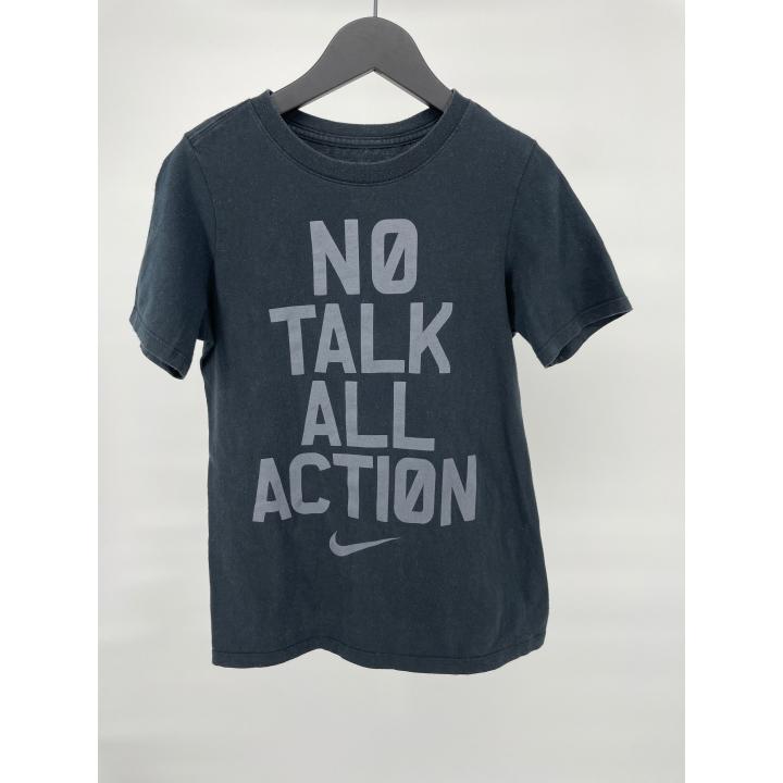 T-shirt Zwart No Talk All Action Maat 128 / 134