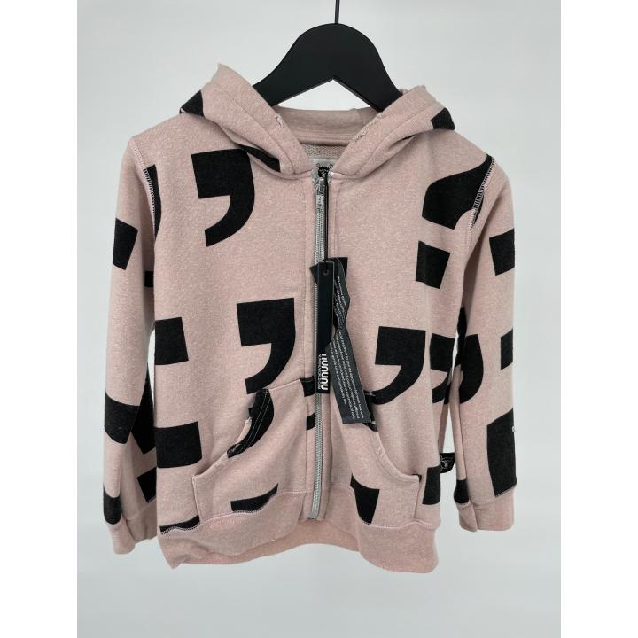 Vest Capuchon Roze Zwart Leestekens Maat 98
