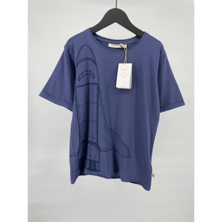T-shirt Blauw Ruimteschip Maat 152