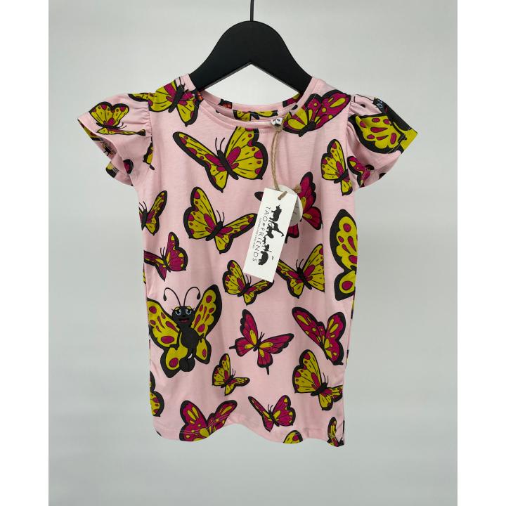 T-shirt Roze Vlinders Maat 92 / 98