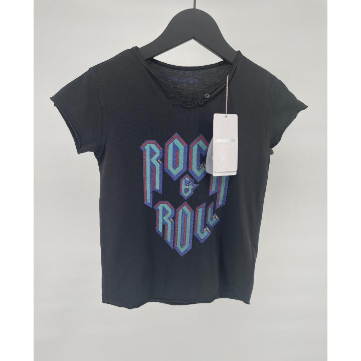 T-shirt Zwart Rock & Roll Maat 122 / 128