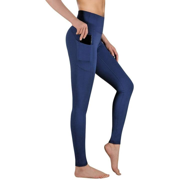 Ervaar luxe comfort en stijl met onze yoga broek met zakken! - XS - Diepblauw
