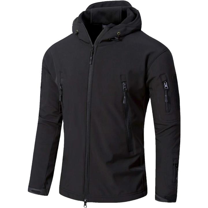 Camouflage tactische heren softshell jas: de perfecte metgezel voor je outdoor avonturen - Zwart - XL