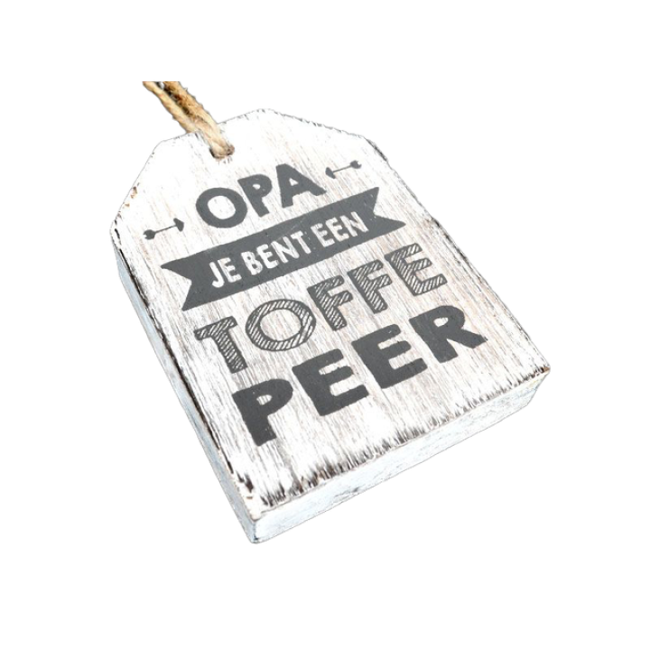 Woodart Hanger Opa Toffe Peer Wit