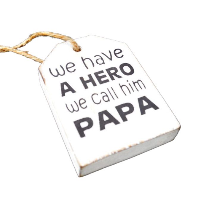 Woodart Hanger Papa Hero Wit