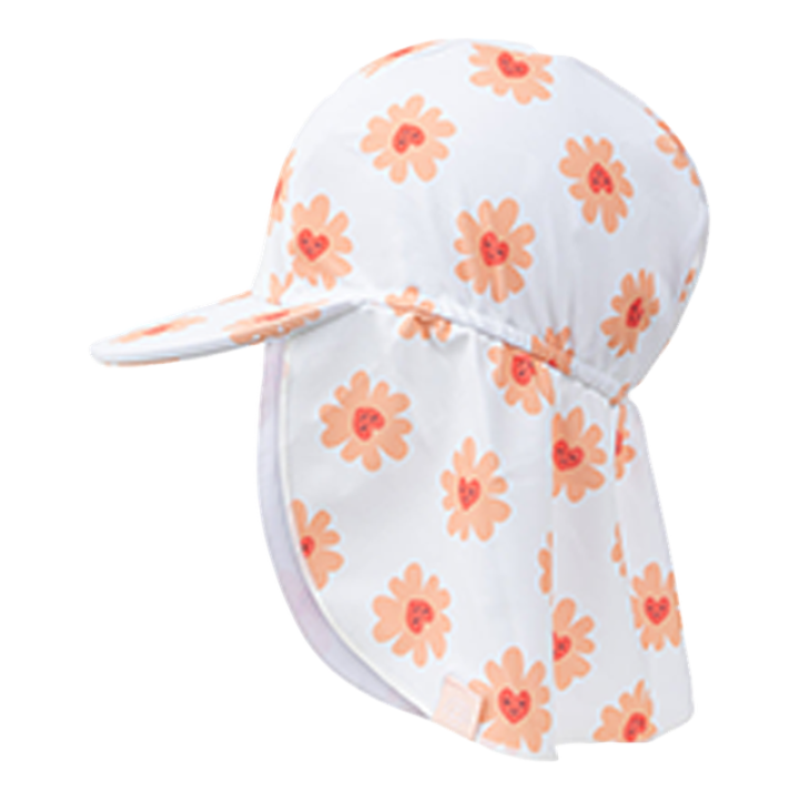 Swim Essentials UV Zonnepet met klep Flower Hearts - 0-1 jaar