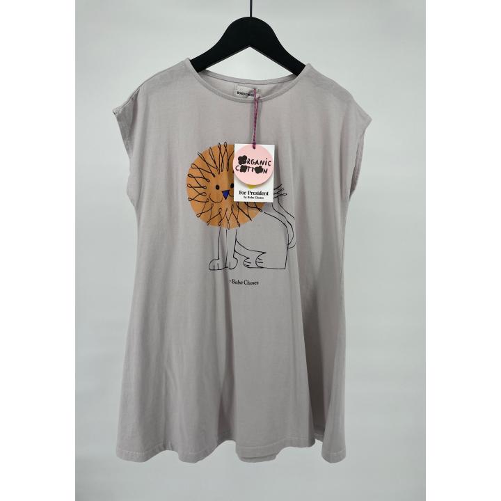 Jurk Beige Grijs Leeuw Maat 116 / 122