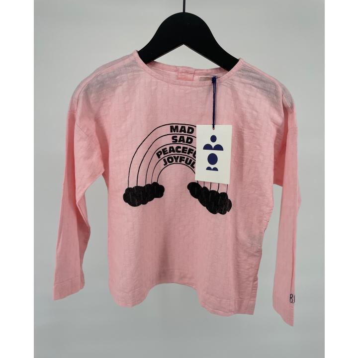 Top Lange Mouwen Roze Regenboog - 104 / 110 - Nieuw
