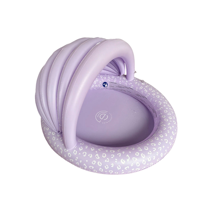 Swim Essentials Zwembad Lila Panterprint met Zonnescherm
