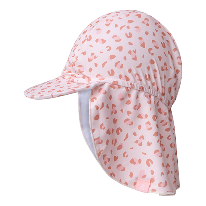 Swim Essentials UV Zonnepet met klep Old Pink Panterprint - 0-1 jaar