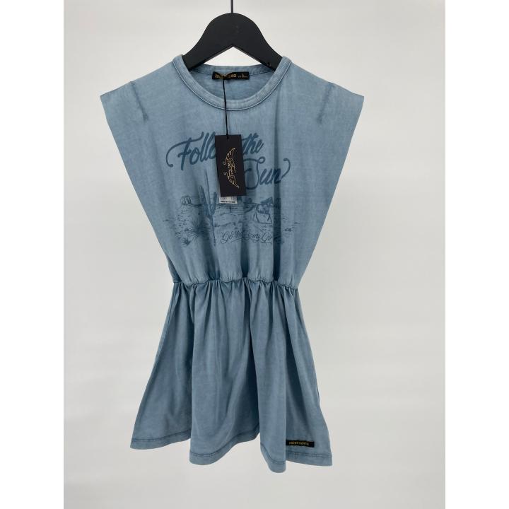 Jurk Blauw Mouwloos Follow The Sun Maat 122