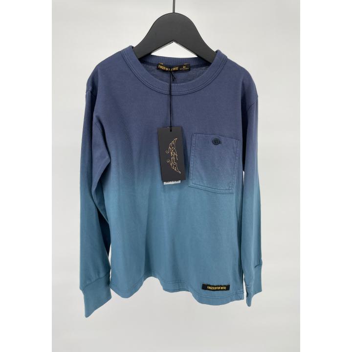 Longsleeve Blauw Dip Dye - 110 - Nieuw