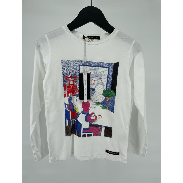 Longsleeve Wit Monsters Maat 122