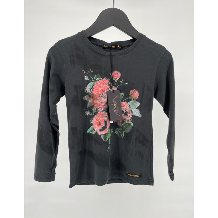 Longsleeve Zwart met Rozen Maat 122