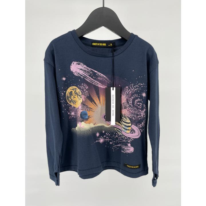 Longsleeve Blauw Planeten - 92 - Nieuw