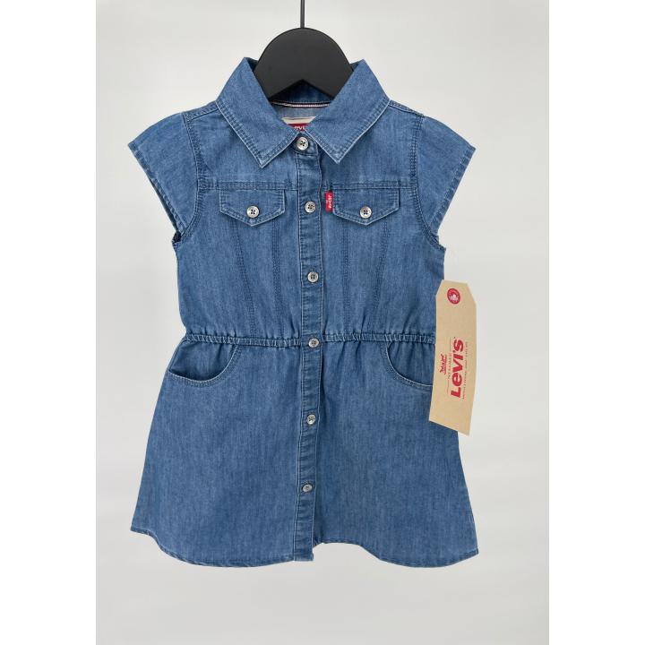Jurk Denim Blauw Korte Mouw Maat 86