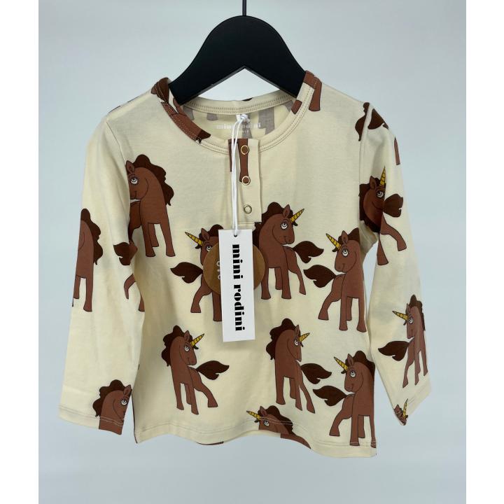 Longsleeve Beige Unicorns Maat 80 / 86