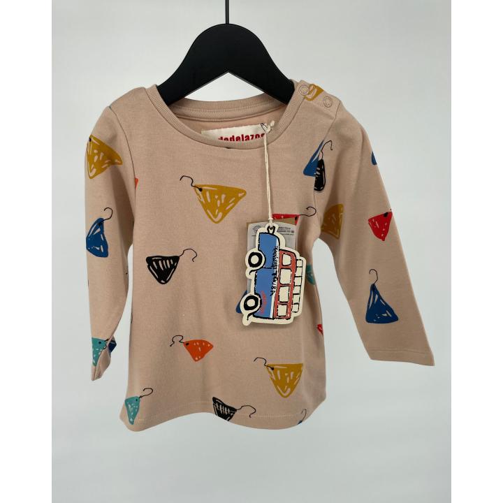 Longsleeve Beige Oorbellen Maat 74 / 80