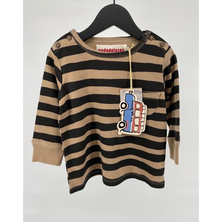 Longsleeve Bruin Zwart Zebra Maat 74 / 80