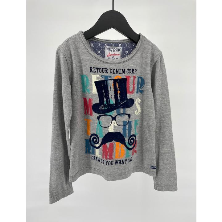 Longsleeve Grijs Moustache Maat 98