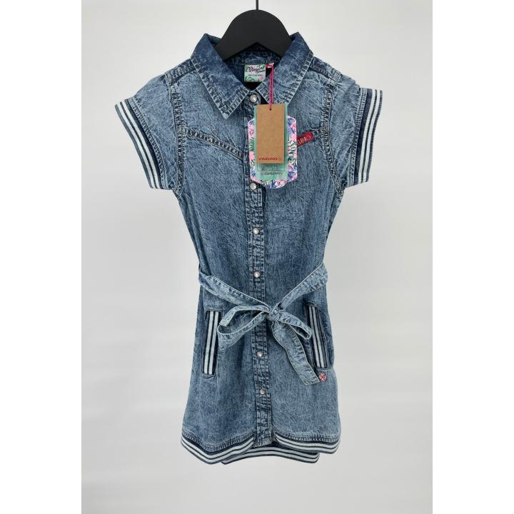 Jurk Denim Blauw Vintage Stijl Maat 116