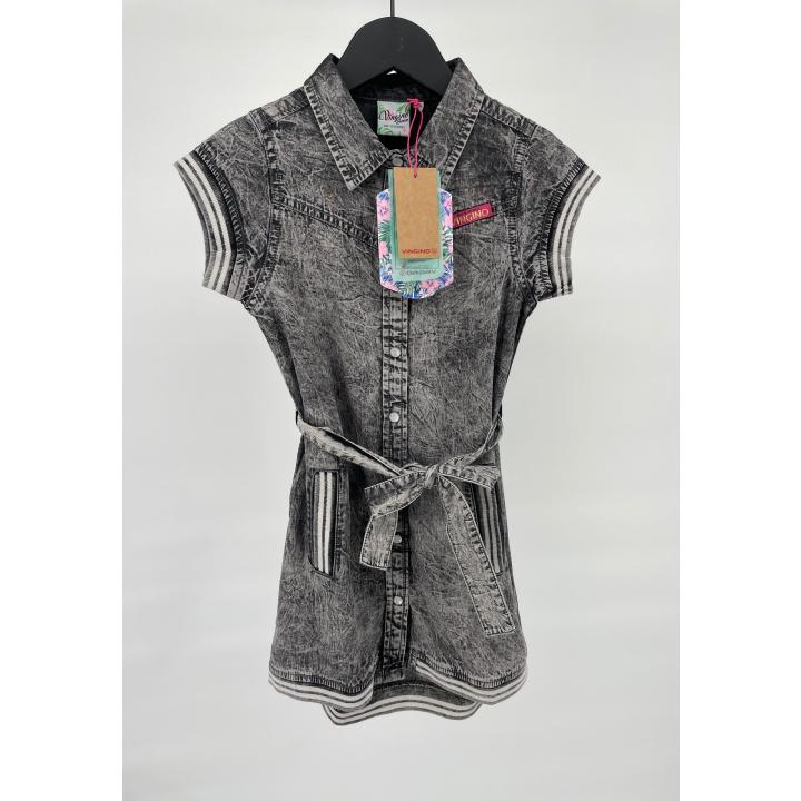 Jurk Denim Grijs Vintage Stijl - 116 - Nieuw