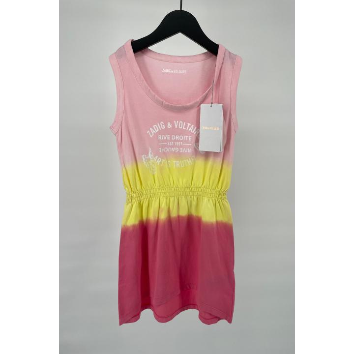 Jurk Mouwloos Roze Geel Maat 116