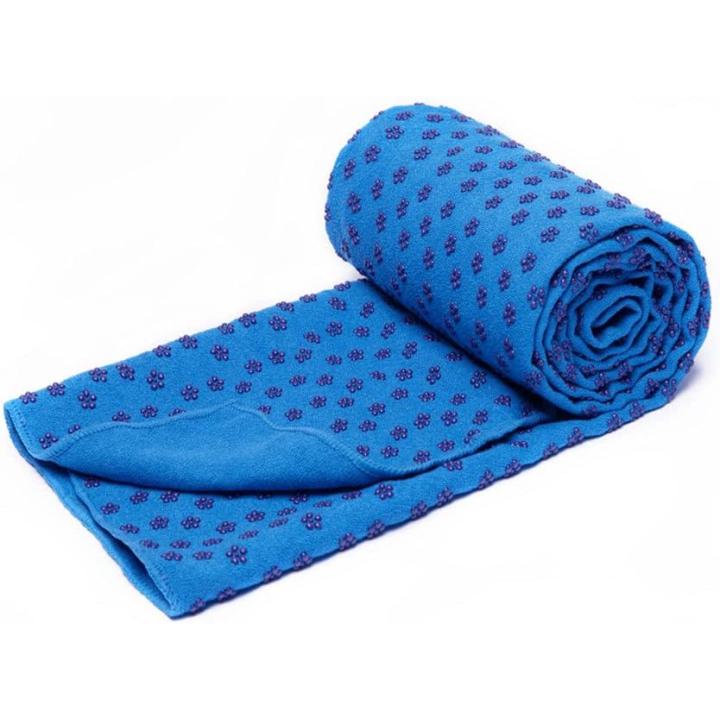 Verbeter je yoga-ervaring met antislip sneldrogende yogahanddoeken! - Blauw