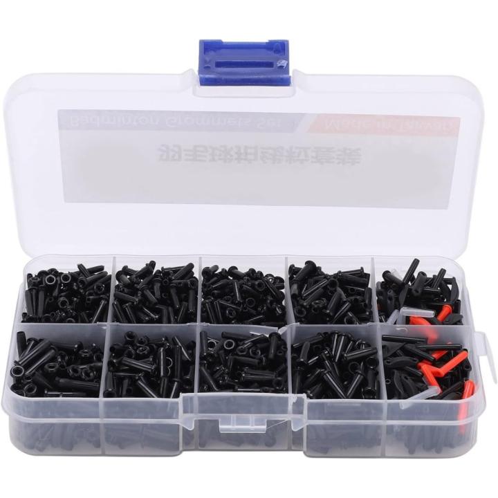 Badminton Grommets Set met Racket Oogjes Emmer String Protector Rijggereedschap Oogje Dubbel Oogje Dubbele Nagel