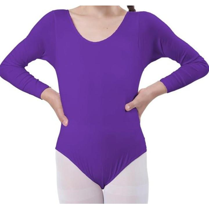 Balletshirt voor meisjes: Dans met elegantie en comfort! - Paars - 10-12 jaar