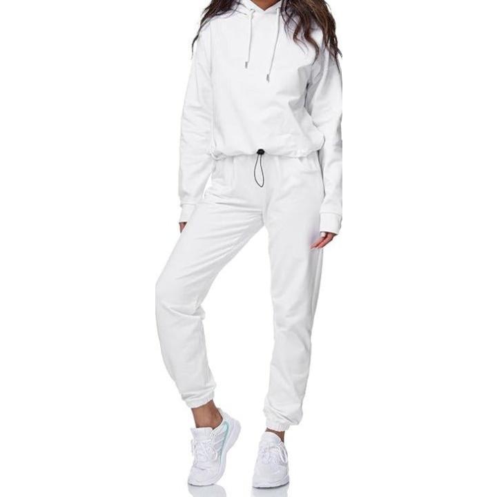 Dames joggingpak: Comfort en stijl in één - Wit - M