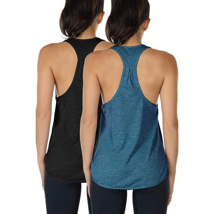Ontdek de stijlvolle en functionele dames tanktop sporttop racerback - XS - Black/Black