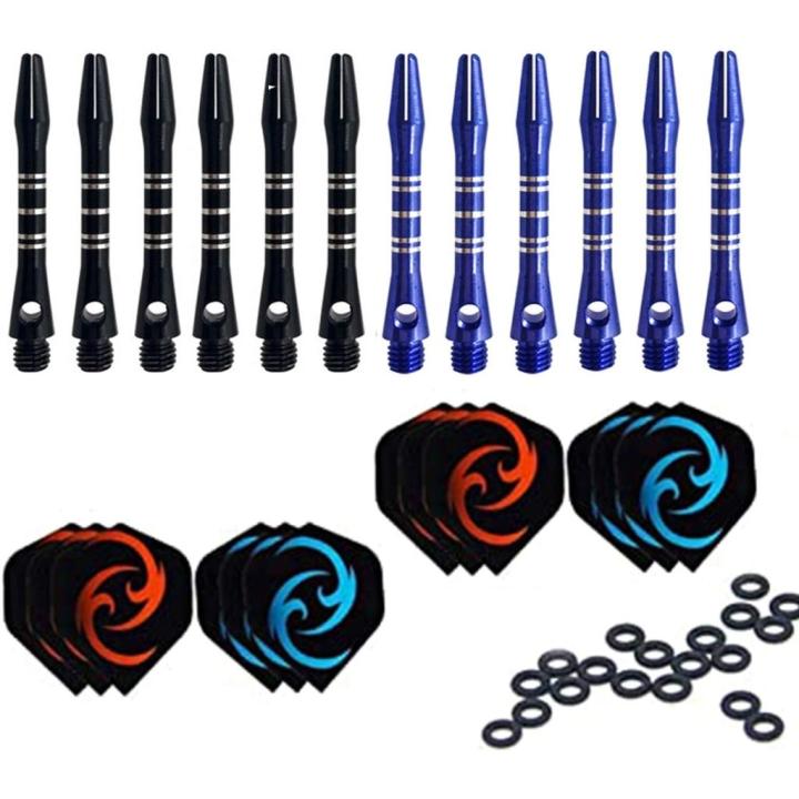 Verbeter je dartspel met onze complete dart accessoire set - blauw + zwart / 3,5 cm