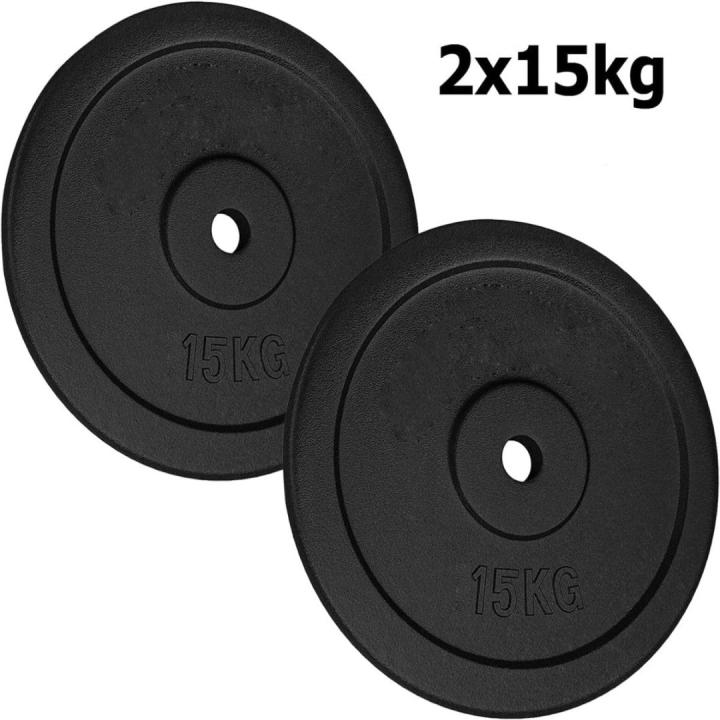 Gietijzeren halterschijven: de perfecte aanvulling voor je homegym of sportschool - 2 x 15KG