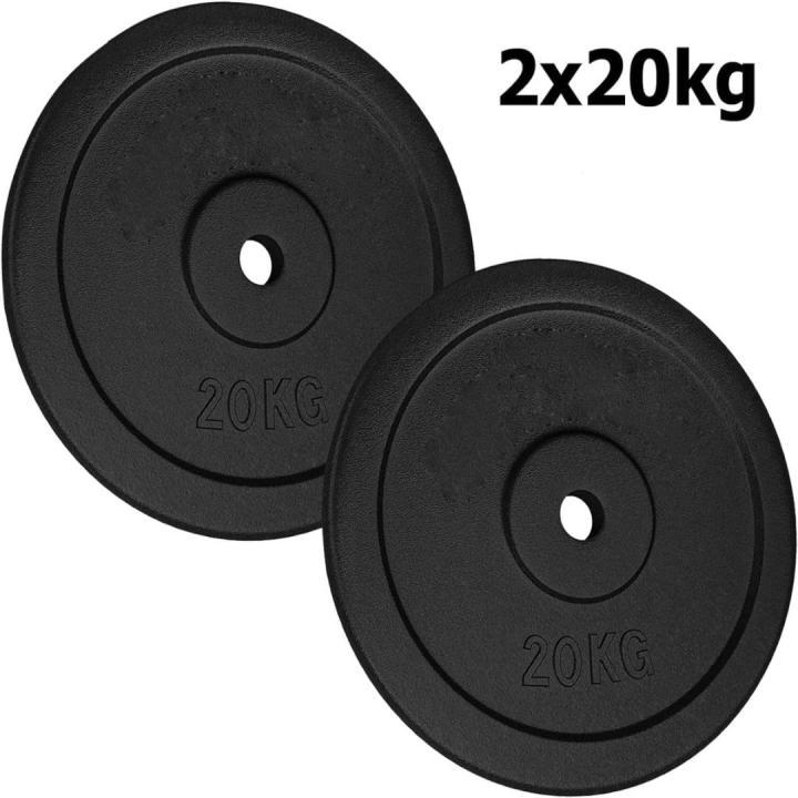 Gietijzeren halterschijven: de perfecte aanvulling voor je homegym of sportschool - 2 x 20KG