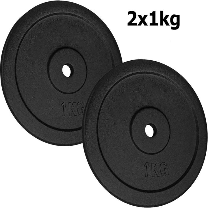 Gietijzeren halterschijven: de perfecte aanvulling voor je homegym of sportschool - 2 x 1KG