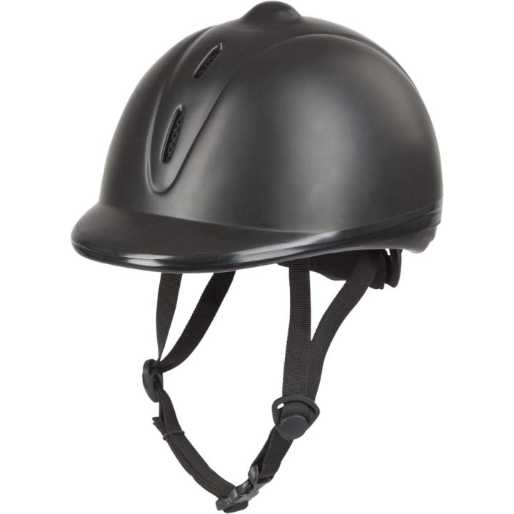 Rijd veilig en stijlvol met onze paardrijhelm met polycarbonaat helmschaal! - 53-57 cm - Zwart
