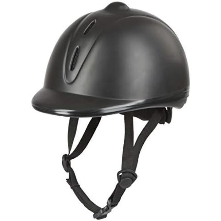 Rijd veilig en stijlvol met onze paardrijhelm met polycarbonaat helmschaal! - 58-61 cm - Zwart