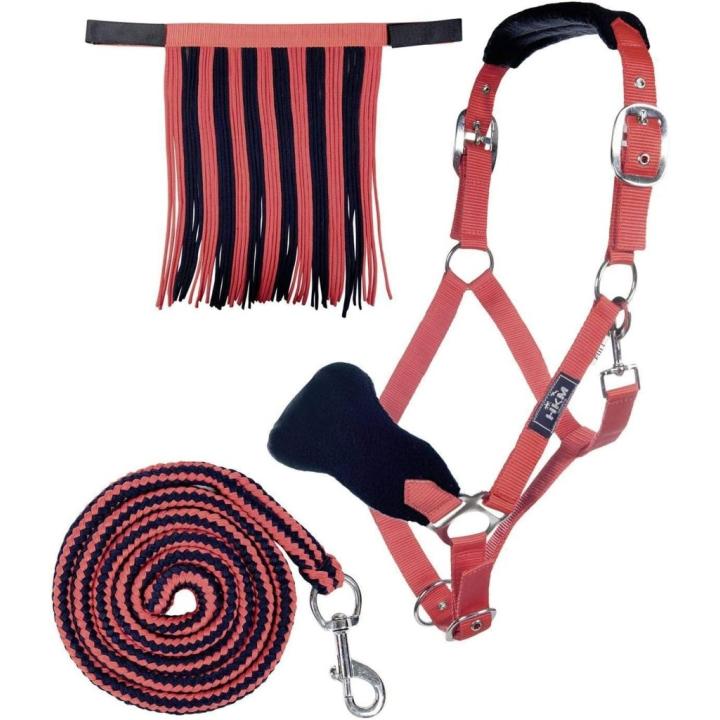 Ontdek de beste halster met draadslot voor jouw paard! - Pony - rood/donkerblauw.