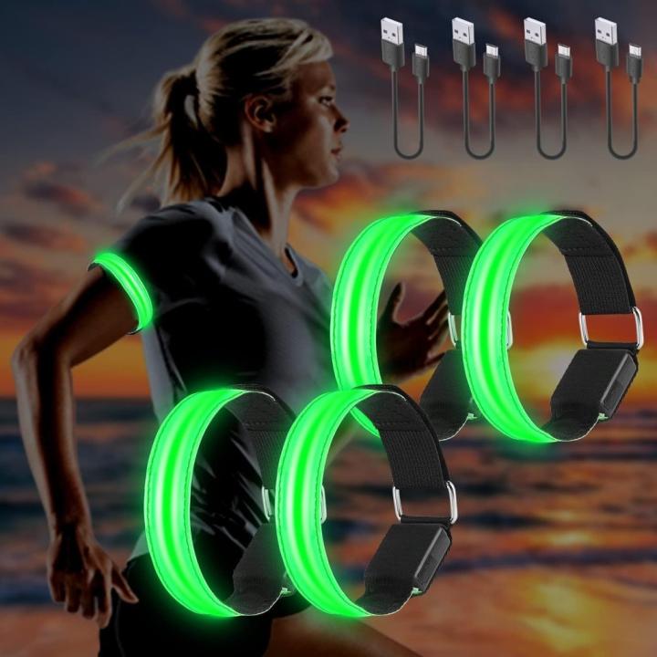 LED-armbanden voor veiligheid en optimale zichtbaarheid: Onmisbaar voor buitenactiviteiten! - 2 stuks - Blauw